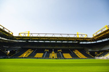 DORTMUND, ALMANY - 12 AĞUSTOS 2020 İduna Park Sinyali. Borussia Dortmund futbol stadyumu