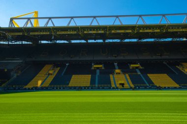 DORTMUND, ALMANY - 12 AĞUSTOS 2020 İduna Park Sinyali. Borussia Dortmund futbol stadyumu
