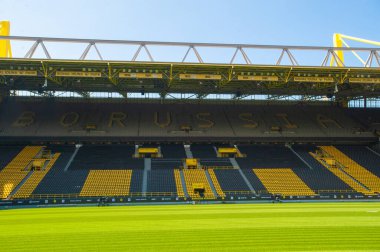 DORTMUND, ALMANY - 12 AĞUSTOS 2020 İduna Park Sinyali. Borussia Dortmund futbol stadyumu