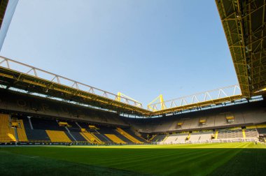 DORTMUND, ALMANY - 12 AĞUSTOS 2020 İduna Park Sinyali. Borussia Dortmund futbol stadyumu