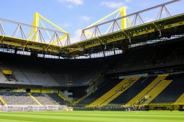 DORTMUND, ALMANY - 12 AĞUSTOS 2020 İduna Park Sinyali. Borussia Dortmund futbol stadyumu