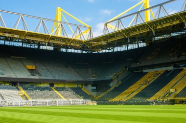 DORTMUND, ALMANY - 12 AĞUSTOS 2020 İduna Park Sinyali. Borussia Dortmund futbol stadyumu