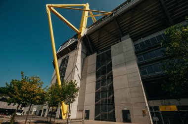 DORTMUND, ALMANY - 12 AĞUSTOS 2020 İduna Park Sinyali. Borussia Dortmund futbol stadyumu