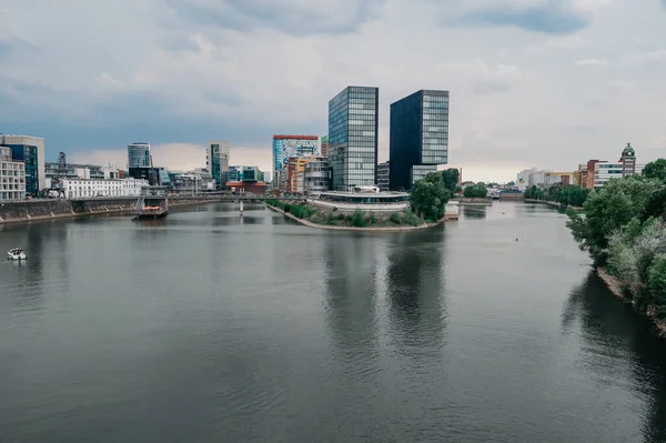 Alemania Duesseldorf Agosto 2020 Medienhafen Paisaje Urbano Dusseldorf Con Vista — Foto de Stock