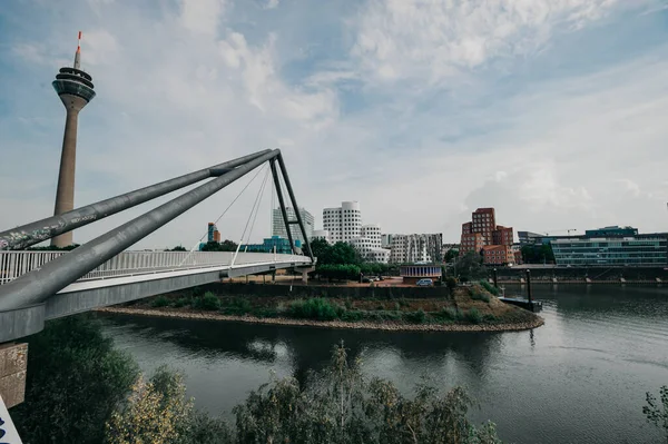 Allemagne Duesseldorf Août 2020 Medienhafen Paysage Urbain Düsseldorf Avec Vue — Photo