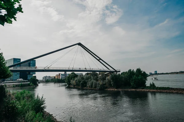 Alemania Duesseldorf Agosto 2020 Medienhafen Paisaje Urbano Dusseldorf Con Vista — Foto de Stock