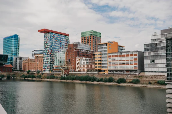 Alemania Duesseldorf Agosto 2020 Medienhafen Paisaje Urbano Dusseldorf Con Vista — Foto de Stock