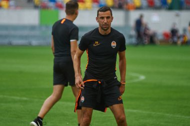 ALMANY, DUESSELDORF - 16 Ağustos 2020: Dario Srna, Shakhtar Donetsk 'in koçu