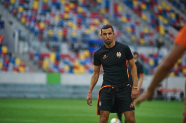 ALMANY, DUESSELDORF - 16 Ağustos 2020: Dario Srna, Shakhtar Donetsk 'in koçu