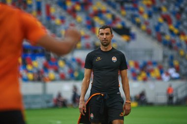 ALMANY, DUESSELDORF - 16 Ağustos 2020: Dario Srna, Shakhtar Donetsk 'in koçu