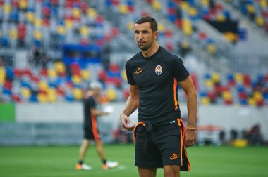 ALMANY, DUESSELDORF - 16 Ağustos 2020: Dario Srna, Shakhtar Donetsk 'in koçu