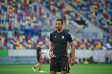 ALMANY, DUESSELDORF - 16 Ağustos 2020: Dario Srna, Shakhtar Donetsk 'in koçu