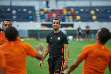 ALMANY, DUESSELDORF - 16 Ağustos 2020: Dario Srna, Shakhtar Donetsk 'in koçu