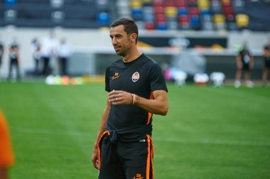 ALMANY, DUESSELDORF - 16 Ağustos 2020: Dario Srna, Shakhtar Donetsk 'in koçu
