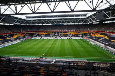 ALMANY, DUESSELDORF - 16 Ağustos 2020: Düsseldorf 'taki Esprit Arena spor kompleksi. Fortuna Futbol Stadyumu