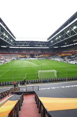 ALMANY, DUESSELDORF - 16 Ağustos 2020: Düsseldorf 'taki Esprit Arena spor kompleksi. Fortuna Futbol Stadyumu