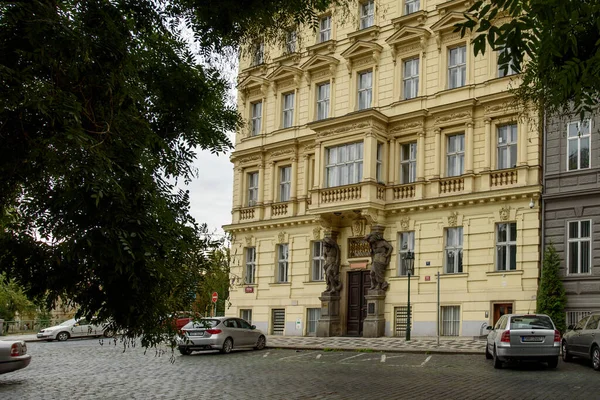 Praga República Checa Septiembre 2015 Calle Edificios Antiguos Ifrastructure Urbano — Foto de Stock