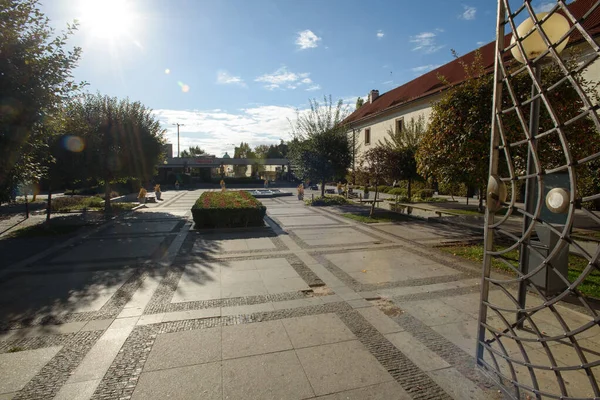 Prag Tjeckien September 2015 Öppen Plats Park Nära Tunnelbanan Hradcany — Stockfoto