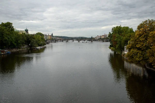 Praga República Checa Setembro 2015 Rio Vltava Praga Vltava Rio — Fotografia de Stock