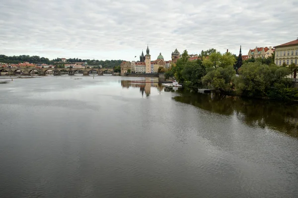 Praga República Checa Septiembre 2015 Río Moldava Praga Vltava Río —  Fotos de Stock