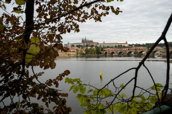 Praga República Checa Septiembre 2015 Río Moldava Praga Vltava Río —  Fotos de Stock