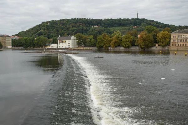 Praga República Checa Setembro 2015 Rio Vltava Praga Vltava Rio — Fotografia de Stock