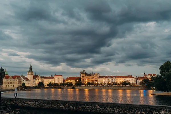 Praga Czechy Września 2015 Wełtawa Pradze Wełtawa Jest Najdłuższą Rzeką — Zdjęcie stockowe