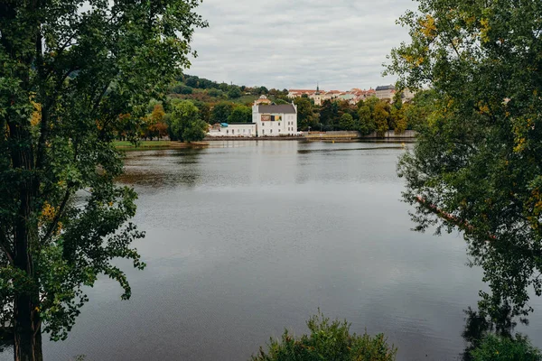 Prag Tjeckien September 2015 Floden Vltava Prag Vltava Tjeckiens Längsta — Stockfoto