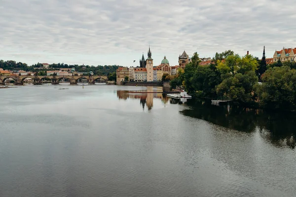 Praga Czechy Września 2015 Wełtawa Pradze Wełtawa Jest Najdłuższą Rzeką — Zdjęcie stockowe