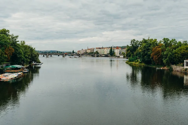 Praga Czechy Września 2015 Wełtawa Pradze Wełtawa Jest Najdłuższą Rzeką — Zdjęcie stockowe