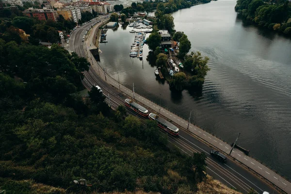 Prague République Tchèque Septembre 2015 Vysehrad Rivière Vltava Prague Voyager — Photo