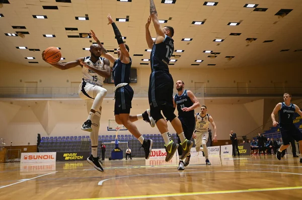 Kharkiv Ukraine Januari 2021 Basketbalwedstrijd Van Oekraïense Superliga Sokoly Dnepr — Stockfoto