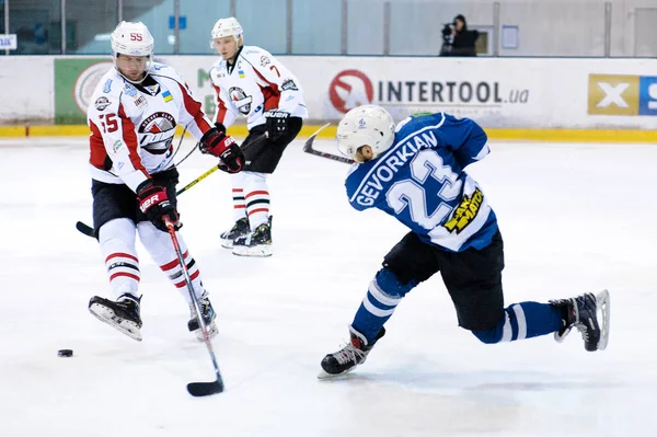 Kharkiv Ukraine December 2019 Matchen Ukrainska Hockeyligan Dinamo Kharkiv Donbass — Stockfoto