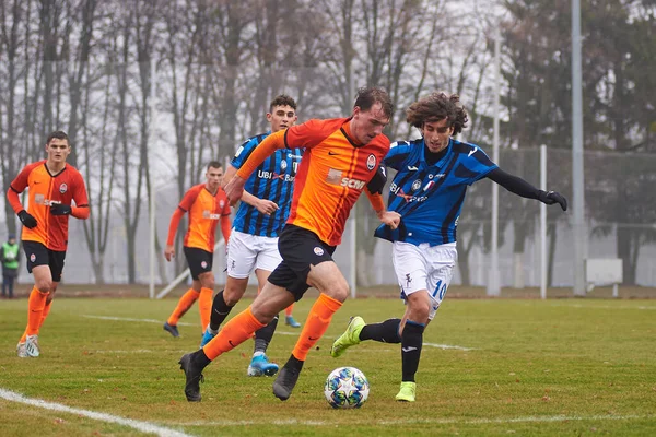 Kharkiv Ukraine 2019年12月11日 Alessandro Cortinovis U19 Uefaリーグチャンピオンのシャフタールとの対戦 Atalanta Metalist Arena — ストック写真