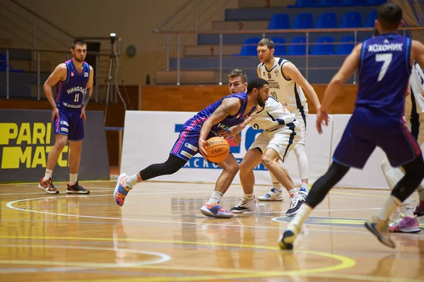 Kharkiv Ucrania Enero 2021 Partido Baloncesto Superliga Ucraniana Sokoly Mykolayiv — Foto de Stock