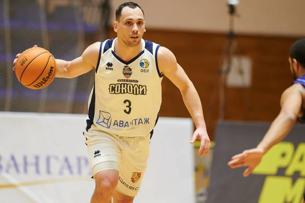 Kharkiv Ucrania Enero 2021 Partido Baloncesto Superliga Ucraniana Sokoly Mykolayiv — Foto de Stock