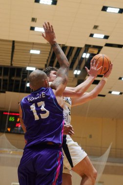 KHARKIV, UKRAINE - 31 Ocak 2021: Ukrayna Süper Ligi maçı BC Sokoly - BC Mykolayiv