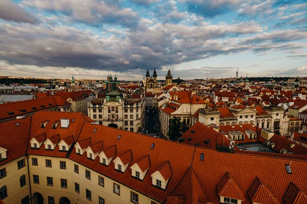 Praga República Checa Septiembre 2015 Iglesia Nuestra Señora Tyn Panorama — Foto de Stock