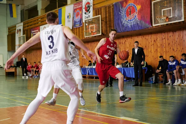 Kharkiv Ukraine February 2021 Basketball Match Ukrainian League Polytechniic Sumdu — стокове фото