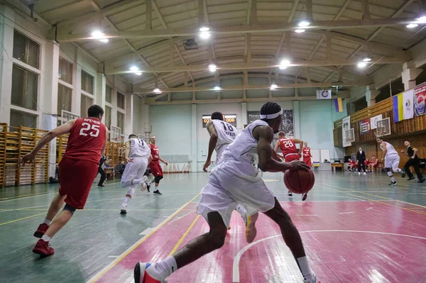 Kharkiv Ukraine February 2021 Basketball Match Ukrainian League Polytechniic Sumdu — стокове фото