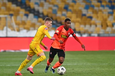 KYIV, UKRAINE - 21 Şubat 2021: Ukrayna Premiere Ligi FC Shakhtar - FC Ruh