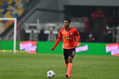KYIV, UKRAINE - 21 Şubat 2021: Marcos Antonio Ukrayna Premiere Ligi FC Shakhtar - FC Ruh