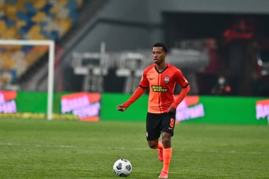 KYIV, UKRAINE - 21 Şubat 2021: Marcos Antonio Ukrayna Premiere Ligi FC Shakhtar - FC Ruh