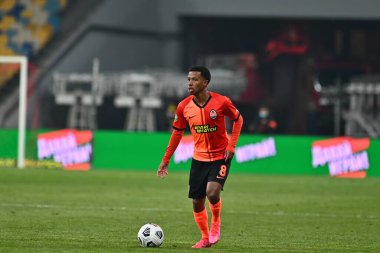 KYIV, UKRAINE - 21 Şubat 2021: Marcos Antonio Ukrayna Premiere Ligi FC Shakhtar - FC Ruh