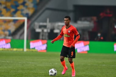 KYIV, UKRAINE - 21 Şubat 2021: Marcos Antonio Ukrayna Premiere Ligi FC Shakhtar - FC Ruh