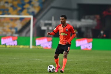 KYIV, UKRAINE - 21 Şubat 2021: Marcos Antonio Ukrayna Premiere Ligi FC Shakhtar - FC Ruh