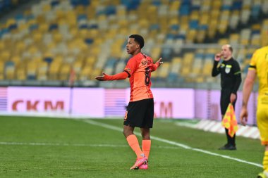 KYIV, UKRAINE - 21 Şubat 2021: Marcos Antonio Ukrayna Premiere Ligi FC Shakhtar - FC Ruh