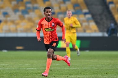 KYIV, UKRAINE - 21 Şubat 2021: Marcos Antonio Ukrayna Premiere Ligi FC Shakhtar - FC Ruh