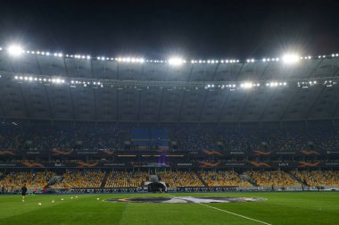 KYIV, UKRAINE - FEBRUARY 25, 2021: NSC Olympic. The football match of UEFA Europa League FC Shakhtar - Maccabi Tel Aviv FC