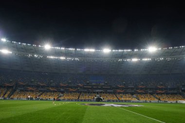 KYIV, UKRAINE - FEBRUARY 25, 2021: NSC Olympic. The football match of UEFA Europa League FC Shakhtar - Maccabi Tel Aviv FC